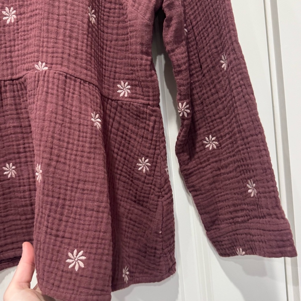Madewell Cotton Embroidered Top Sz XS - Picture 3 of 4